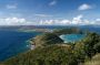 VI05 - 042 * Black Point on the left sits in the Atlantic and Savannah Bay on the right sits in the Caribbean. Virgin Gorda, BVI.